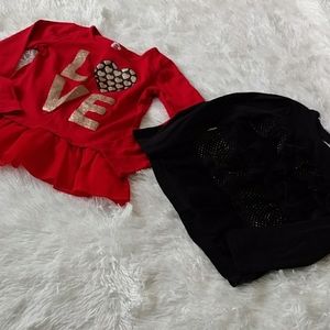 2 Ruffle girls shirts. Sz (4)